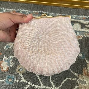 Elegant Pink Beaded Clutch